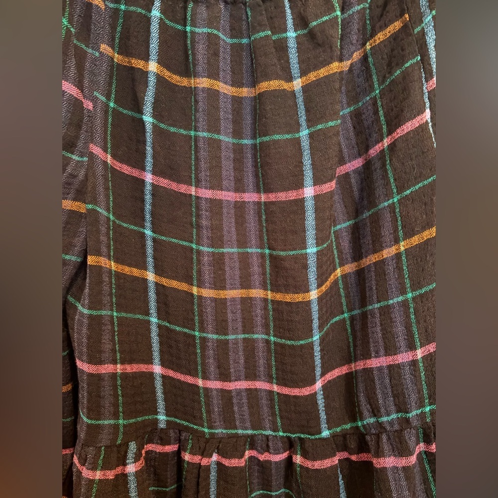 LOFT Multicolor Plaid Off-Shoulder Blouse - Picture 5 of 7